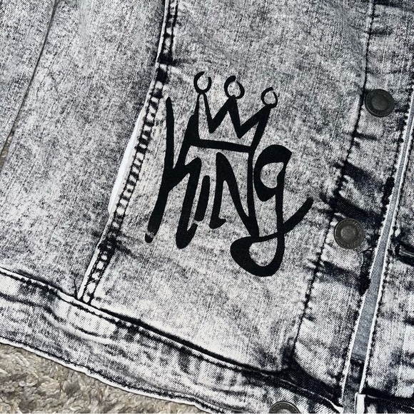 Road Narrows N.Y.C size medium men’s Jean distressed jacket - Picture 4 of 11